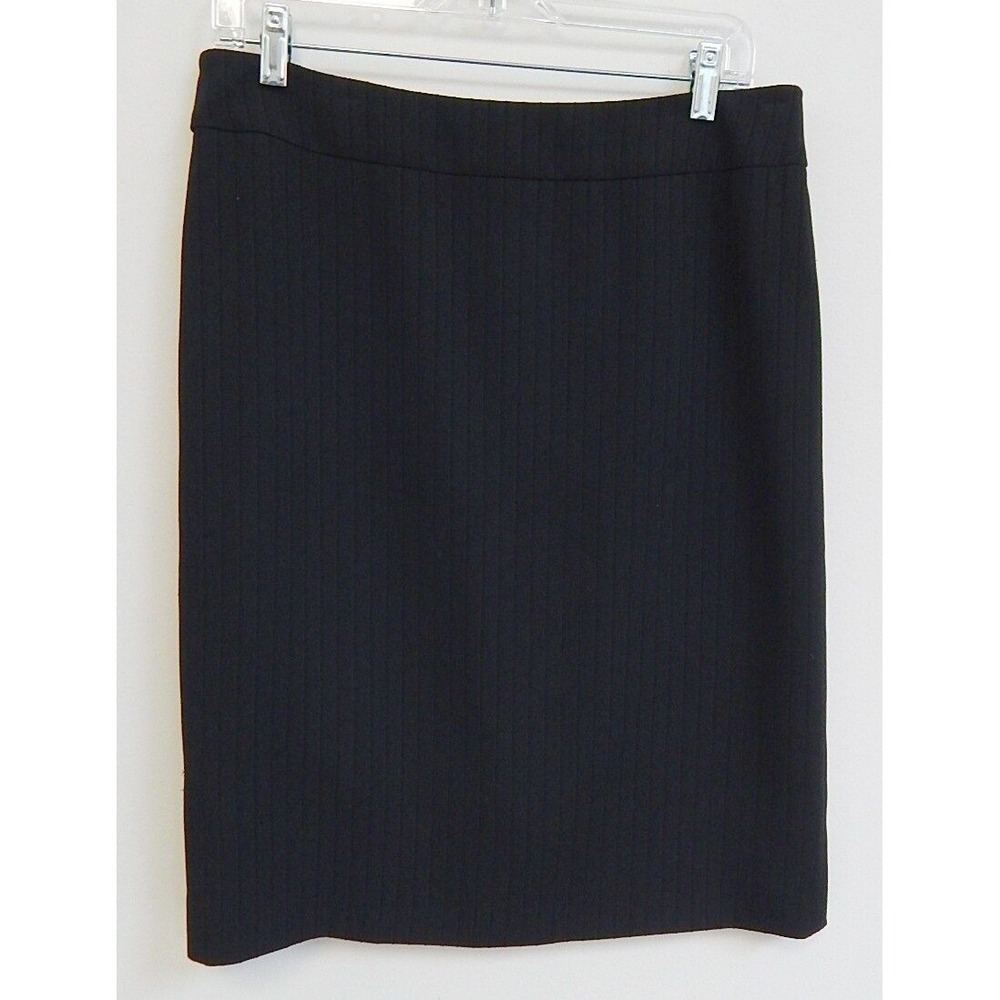 Armani Collezioni Italy Black Pinstripe Skirt sz 10